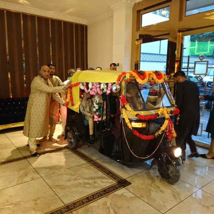 rickshaw for wedding entrance
